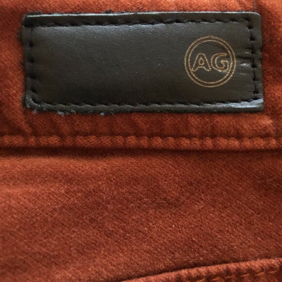 AG FARRAH SKINNY ANKLE HIGH RISE SPICED MAPLE STRETCH VELVET 25 NWT - Picture 9 of 16